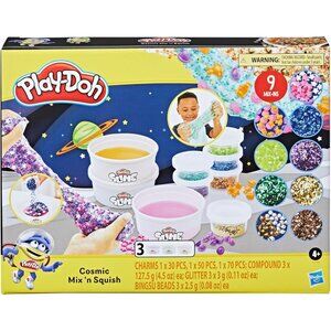 Play-Doh Slime Cosmic Mix 'n Squish Outer Space Toy Mixing Kit for Kids 4 Years